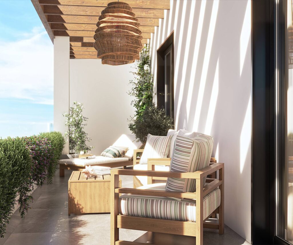 Terraza_1_PP Nowoczesne apartamenty inwestycyjne na Costa del Sol w Las Lagunas de Mijas